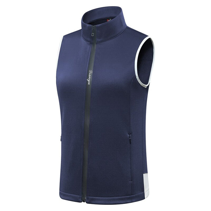 Autumn New Women'S Golf Vest Plush Warm Sleeveless Golf Jacket Sportswear Top Jersey Ladies Golf Wear Jacket Golf