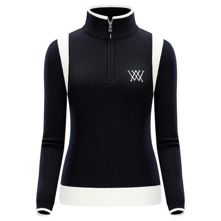 New Golf Wear Women'S Knitted Sweater Golf Jacket Autumn and Winter Golf Clothing Ladies Long Sleeved Sweater Bottomed Shirt