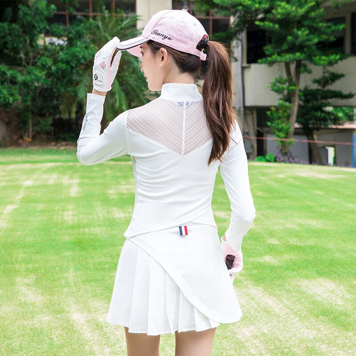 Autumn New Woman Golf Clothes Women'S Back Mesh Golf Top Elastic Golf T-Shirt Ladies Golf Wear Golf Aapparel Woman