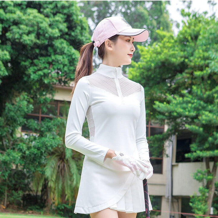 Autumn New Woman Golf Clothes Women'S Back Mesh Golf Top Elastic Golf T-Shirt Ladies Golf Wear Golf Aapparel Woman