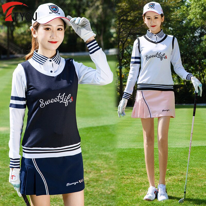 Autumn Winter Women'S V-Neck Warm Golf Vest New Golf Clothing Ladies Golf Wear Golf Jacket Golf Winter Vest